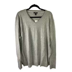 Alfani Heather Gray V Neck Long Sleeve Sweater SKU1057